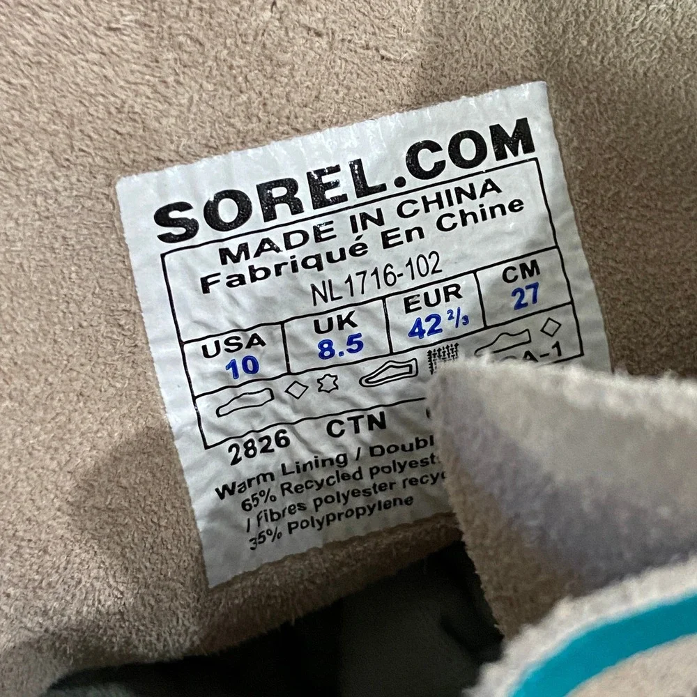 Sorel Winter Carnival limited edition Waterproof Boots Moose Print Tan Womens 10